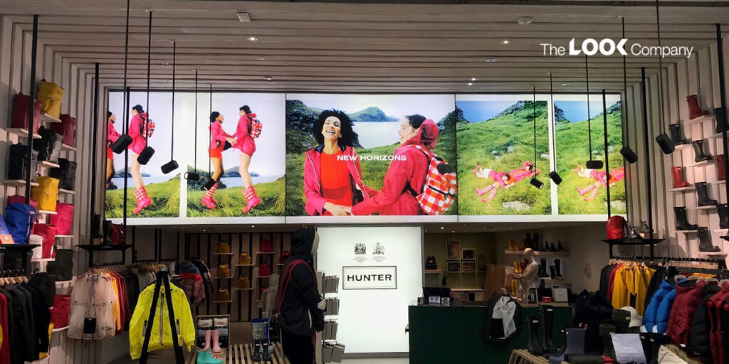 retail store showing lightbox display solutions to promote products and merchandising.