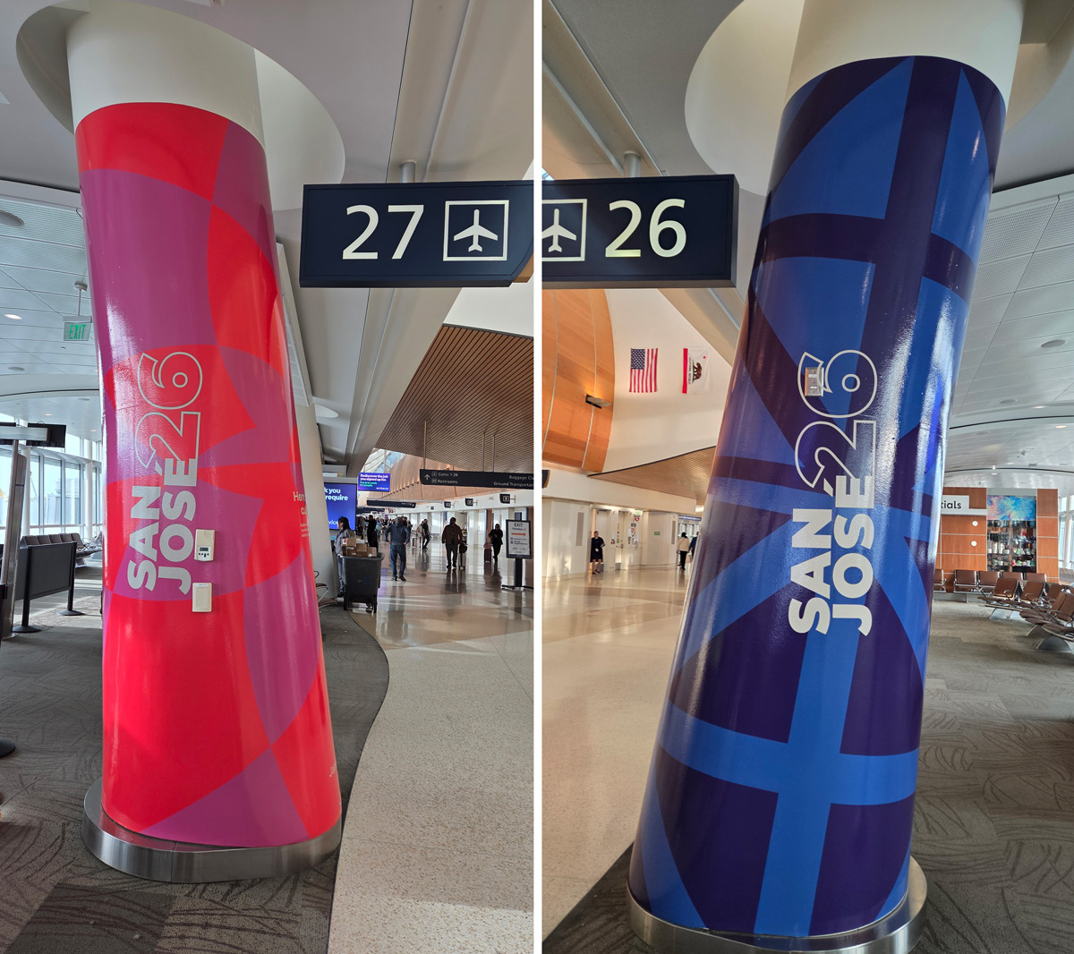 Pillar wrap San Jose International Airport