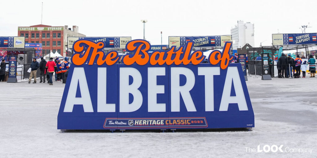 NHL Heritage Classic 2023 - SEG Fabric vs. Rigid Signage